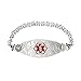 Divoti Custom Engraved Lovely Filigree Medical Alert Bracelet -Handmade Byzantine-Red-7.0