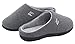 HomeIdeas Men's Classic Memory Foam Plush House Slippers, Spring Summer Breathable Indoor/Outdoor Shoes