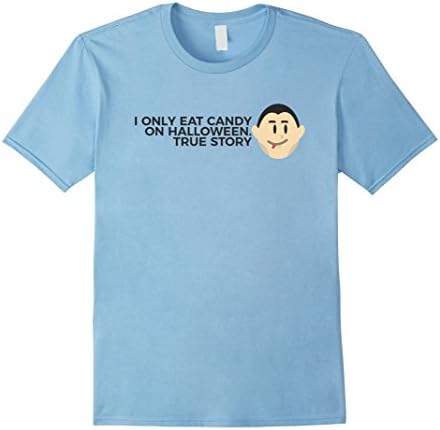 Mens Candy Children or Blood Halloween T-shirt XL Baby Blue
