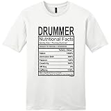 Drummer Gift Nutritional Facts Gag Gifts Funny Young Mens T-Shirt