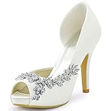 ELEGANTPARK HP1560IAC Wedding Shoes for Bride Peep