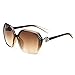 HuntGold 1X Lady Girl Popular Retro Carving Rose Flower Design Eyewear Glasses Sunglasses(dark brown)