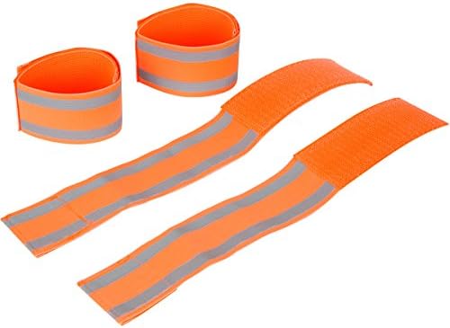 Reflective Bands That Can Be Worn on Ankles, Wrists, or Arms While Running, Cycling, Walking, or Hiking (2 Pairs)