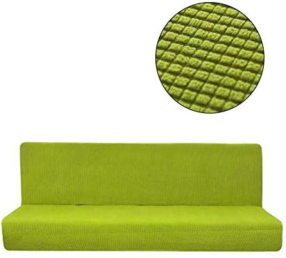 Redsun Futon Slipcover, Armless Sofa Cover Stretch Sofa Bed Slipcover Protector Elastic Spandex Folding Couch Sofa Shield Futon Cover -Light Green 59-75in