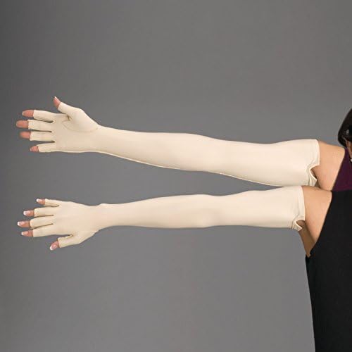 DSS Rolyan Compression Gloves, Shoulder Length (929319 Left Small Open finger Seams on the outside) by DSS