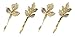 QTMY 4 PCS Metal Feather Leaves Hairpin Hair Clips Hair Accessories
