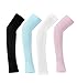 MAIBU 4 or 6 Pairs Outdoor UV Protection Cooling Arm Sleeves Hand Cover Sun Sleeves for Men & Women for Cycling Driving Fishing Running