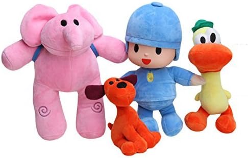 MACAYEAL Pocoyo Plush 14cm-30cm Pocoyo Loula Elly Pato 4pcs Set Doll Stuffed Animals Soft Figure Anime Collection Toy by Latim
