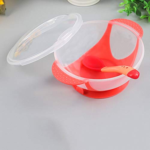 Tureens - Baby Bowl Cover Spoon Dinnerware Set Infant Cutlery Sets Resistance Temperature Sensing Feeding - Flatware K Infant Set Cutlery Set Sets Spoon Silverware Bag Enamel Cutlery Spoon Ki