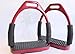 Lift Sports 5 Inch Horse English Flexible Safety Stirrups Irons Bendy Riding RED/Black/Orange/Maroon/Blue/Silver/Polish Rubber Protection (5 Inch, Silver)thumb 3