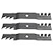 Set of 3, Made In USA Heavy Duty Replacement Mulching Blades For John Deere M127500, M127673, or M145476