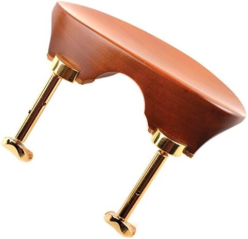 Flat Flesch All-Size Viola Chinrest - Boxwood with Gold-Plated Hill Bracket