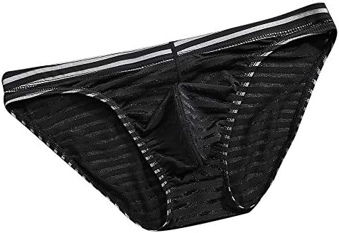 Hanneng Men's Striped Briefs Colorful Underwear Soft Breathable Comfortable Underpants