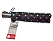 Totes TITAN Super Strong Folding Umbrella with 38-inch Canopy Coverage and Ergonomic Handle, Black with Multicolor Dots, 1-pack