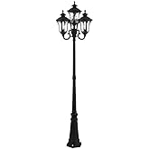 Livex Lighting 7869-14 Oxford 4 Light Outdoor 4 Head Post, Black