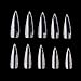 Makartt 500Pcs Extra Long Stiletto False Nail Tips Press on Nails Clear Half Cover Acrylic Nail Tips Nail Art A-16
