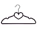 BriaUSA Clothes Hangers Heart Shaped Slim Flocked Hangers, Sturdy with Steel Swivel Chrome Hooks – Purple – Set of 10