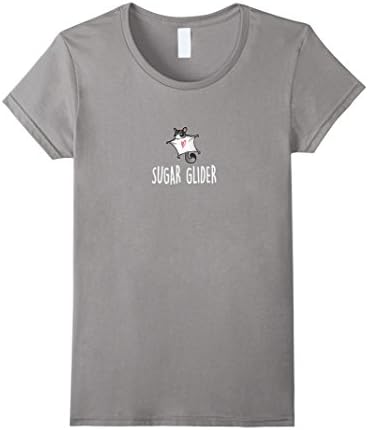 Women's Sugar Glider T-shirt Funny Icon Pet Love Tee Small Slate