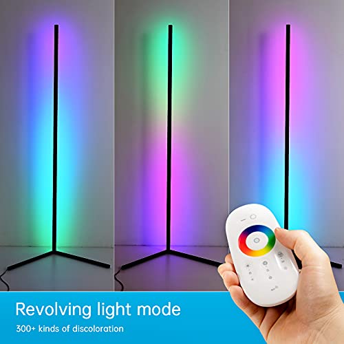 NEWSEE Corner Floor Lamp RGB Color Changing Modern Floor Lamp LED 56