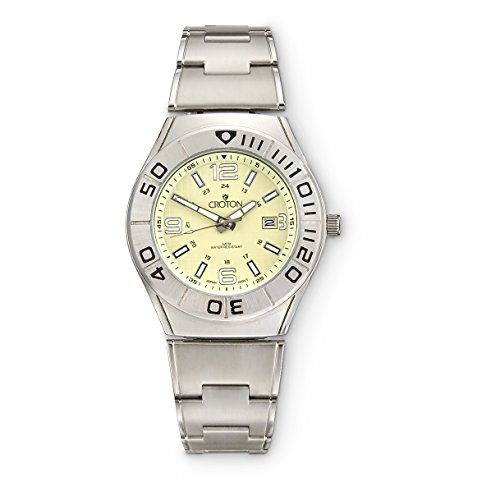 Stainless Steel Date Watch by Croton