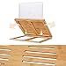 NBWOOD Adjustable Laptop Stand Pad Lap Desk Natural Bamboo, Wide Stand with 6 Tilting Angles for Notebooks up to 17.3 Inches, Ventilated, Heavy Duty, 15.7″L x 12.4″Wthumb 4