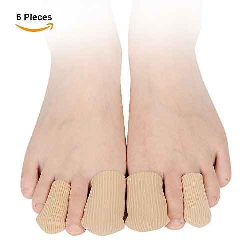 SOUMIT 6PCS Toe Cap Sleeves,Stretched Cuttable Tube Moisturizing Protector for Corns,Grinding Feet,Cocoon in Daily Use