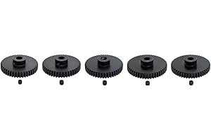 KingVal Replacement 5PCS M1 8mm 45T 46T 47T 48T 49T Steel Pinion Motor Gear Compatible with 1/5 RC Car Brushed Brushless Motor