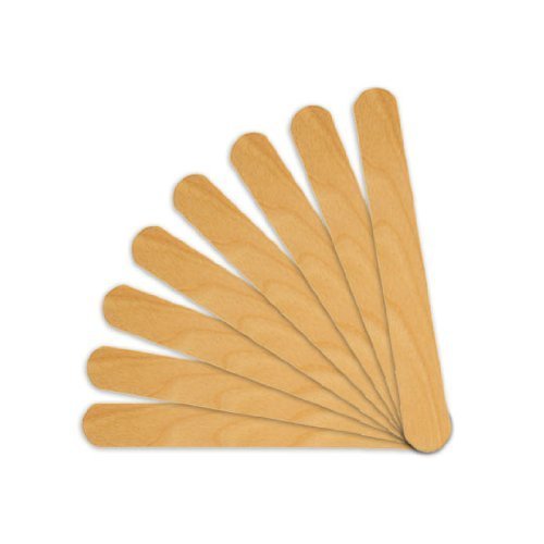 Huini 300 Count Salon Waxing Hair Removal Large Wooden Spatulas Wax Applicator 6 x 3/4in