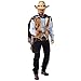 Skeleteen Western Straw Cowboy Hat - Straw Woven Cow Boy Sun Hats Cowgirl Costume Accessories - 1 Piece Brown