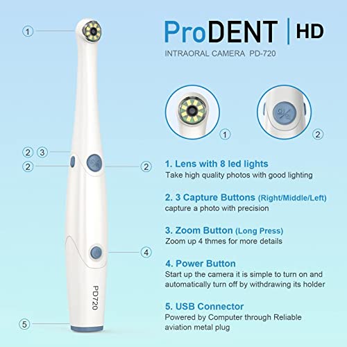 HD Intraoral Camera ProDENT PD720, USB Dental Intraoral Camera, Capture