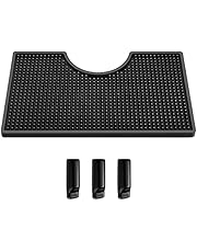 Beer Tower Drip Tray PVC Spill Mat Kegerator Tower Drip Tray Thick Bar Service Mat Non-Slip Spill Pad Safe Use Beer Tower Drip Tray Beer Coffee Service Mat Counter Top Drip Tray Cup Drying Mat