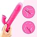 Telescopic Rabbit Vibrator Vagina Stimulator Vibration Massager, 10 Modes Skinfriendly Silicone Clitoris Massager, Treediride Rotating Vibrator USB Rechargeable G-spot Dildo Vibrator Adult Sex Toys