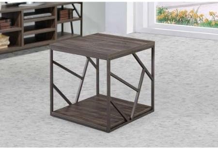 Imagio Home's Lifestyles Studio Living Collection End Table, Weathered Gray
