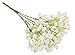 Duovlo Artificial Baby Breath Flower Gypsophila White for Wedding Home Decor Gift,Pack of 8 (NO Basket)