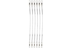 LUCKY STRIKE High Strength 30 lbs Test Fishing Leader with Swivels Snap Kits Connect Tackle Lure Rig or Hooks, Saltwater & Fr