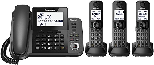 Panasonic KX-TGF383M DECT 6.0 Plus Corded / Cordless 3-Handset Landline Telephone System (Certified Refurbished)