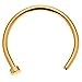 Gold-Tone Stainless Steel Nose Hoop 18G 5/16"