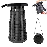 Aoblah Portable Folding Stool for Camping, Lightweight Collapsible 18 Inches Stool, Small Retractable Stool Fordable Height Adjustable Portable Seat, Telescoping Traveling Stool for Adults&Kids