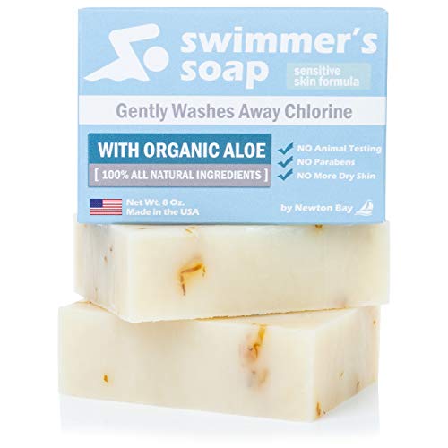 Swimmer’s Soap by Newton Bay – All Natural Aloe Bar Soap to Gently Wash Away Chlorine After Swimming (2-Pack of 4 Ounce Soap Bars) Swimmer’s Soap by Newton Bay – All Natural Aloe Bar Soap to Gently Wash Away Chlorine After Swimming (2-Pack of 4 Ounce Soap Bars)