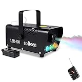 Fog Machine with LED Lights in Red, Blue, Green, softeen Portable 3 Colors 500W Smoke Machine with Wireless Remote Control for Party Christmas Halloween DJ Stage Effect