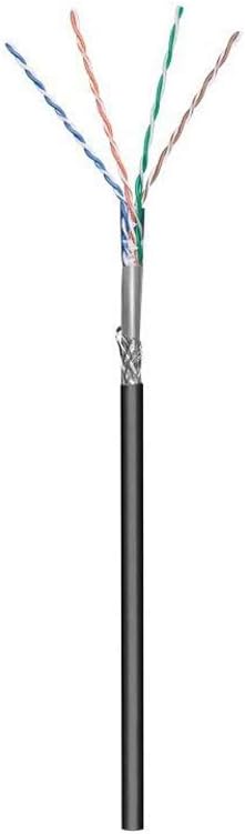 Goobay 57296 CAT 5e Network Cable, SF/UTP, Black, 100m Cable Length