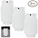 Little Pipers Baby Cotton Onesee White Undershirts Bodysuits 3 Pack (24-36 Months, White Sleeveless)