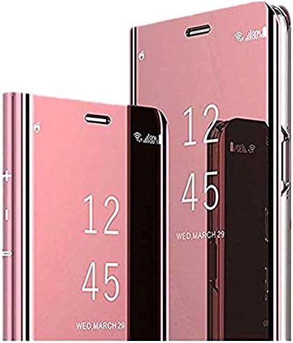 Mirror Samsung Galaxy A7 2018 Case - Samsung Galaxy A7 2018 Case Metal Plating Smart Flip Protective Makeup Mirror Case