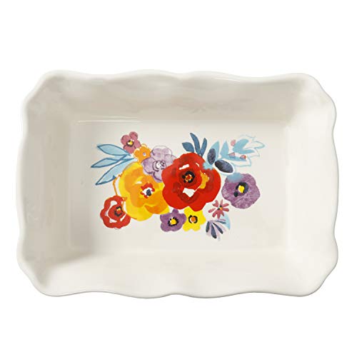 The Pioneer Woman Flea Market 2-Piece Pie Plate Set bundle with The Pioneer Woman Spring Bouquet 2-Piece Baker Set