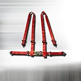 Racing Seat Belt 4 Point Harness - Red