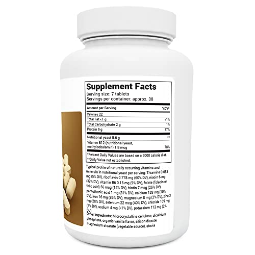 Dr. Berg Nutritional Yeast Tablets Natural B12 Added All 8 B