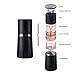 All in One Coffee Maker Manual Coffee Grinder Portable Grind & Brew Travel Mug with Ajustable Ceramic Burr and Foldable Hand Crank Bonus a PP Lid Bariours Series by Ingenuity & Senhs (Black)