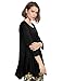 BELAROI Plus Size Tops for Women Fall Tunic Tops to Wear with Leggings 3/4 Sleeve Casual Swing Loose T Shirts Blouse(2X, Black)