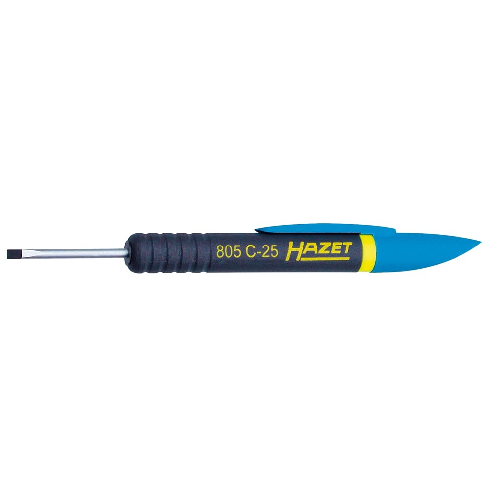 HAZET 805C-25 Slot Profile Clip Screwdriver - Chrome-Plated