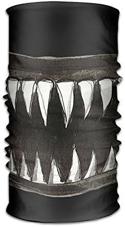 Scary Teeth Jaw Of Shark Clipart Headwrap Unisex Multifunction Headwear Polyester Quick Dry Soft Headband Neck Scarf,Premium Headdress Travel Magic Head Scarf Bandana Mask Neck Gaiter For Men Women